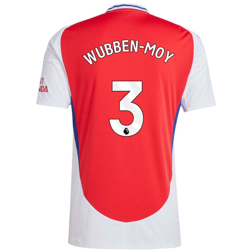 Kids Football Lotte Wubben-Moy #3 Red White Home Jersey 2024/25 T-Shirt