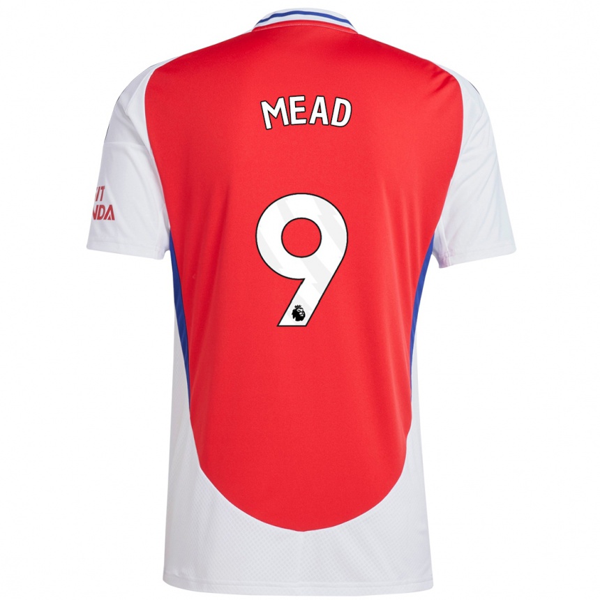 Kids Football Beth Mead #9 Red White Home Jersey 2024/25 T-Shirt