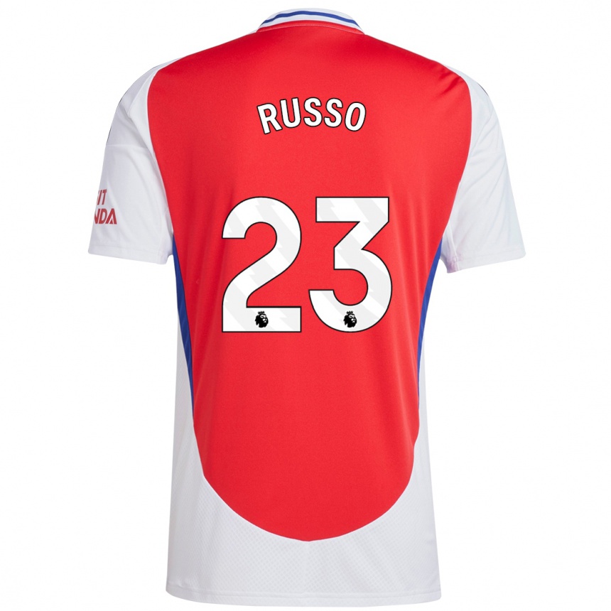 Kids Football Alessia Russo #23 Red White Home Jersey 2024/25 T-Shirt