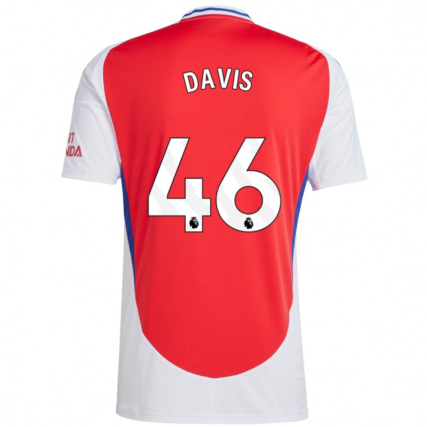 Kids Football Timi Davis #46 Red White Home Jersey 2024/25 T-Shirt