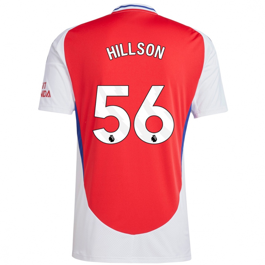 Kids Football James Hillson #56 Red White Home Jersey 2024/25 T-Shirt