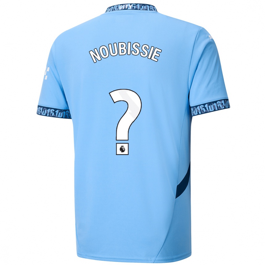 Kids Football Tyrese Noubissie #0 Navy Blue Home Jersey 2024/25 T-Shirt