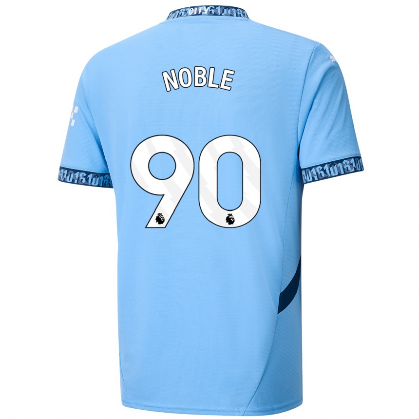 Kids Football Kian Noble #90 Navy Blue Home Jersey 2024/25 T-Shirt