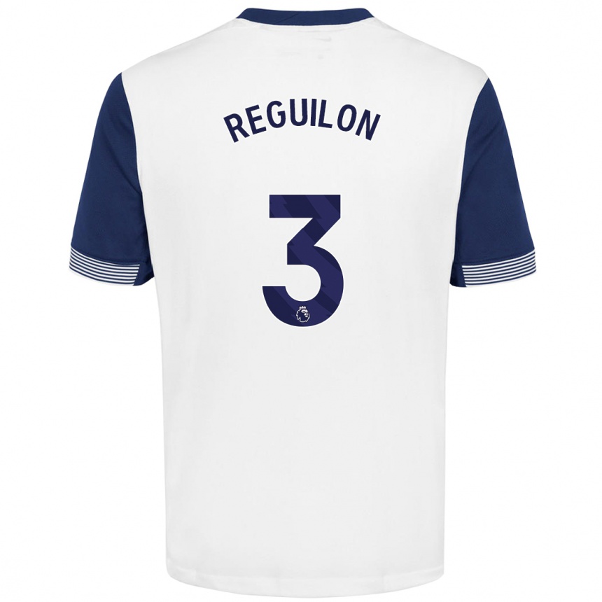 Kids Football Sergio Reguilon #3 White Blue Home Jersey 2024/25 T-Shirt