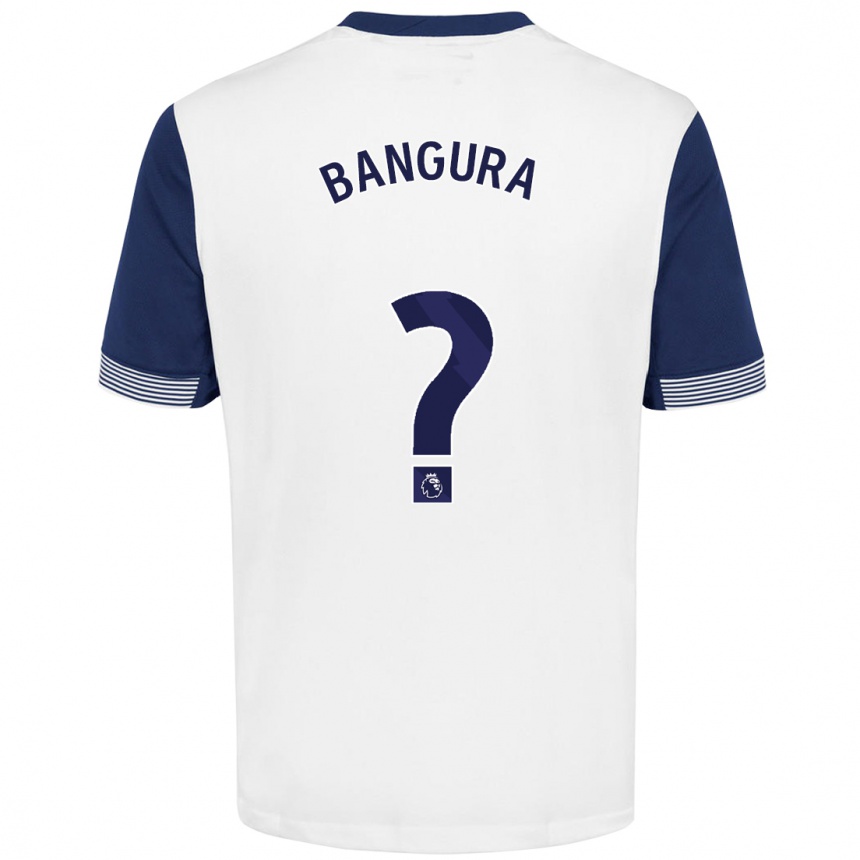 Kids Football Samal Bangura #0 White Blue Home Jersey 2024/25 T-Shirt