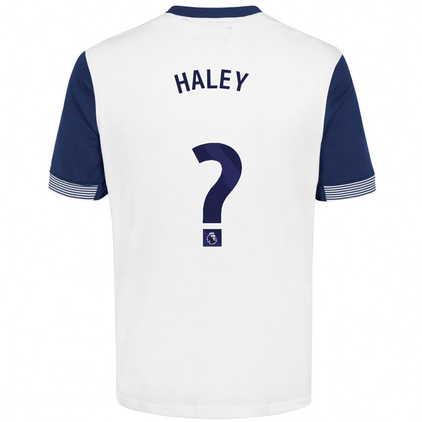 Kids Football Micah Haley #0 White Blue Home Jersey 2024/25 T-Shirt