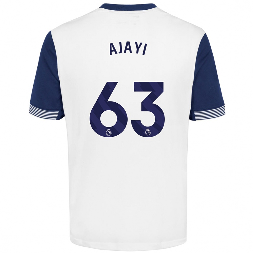 Kids Football Damola Ajayi #63 White Blue Home Jersey 2024/25 T-Shirt