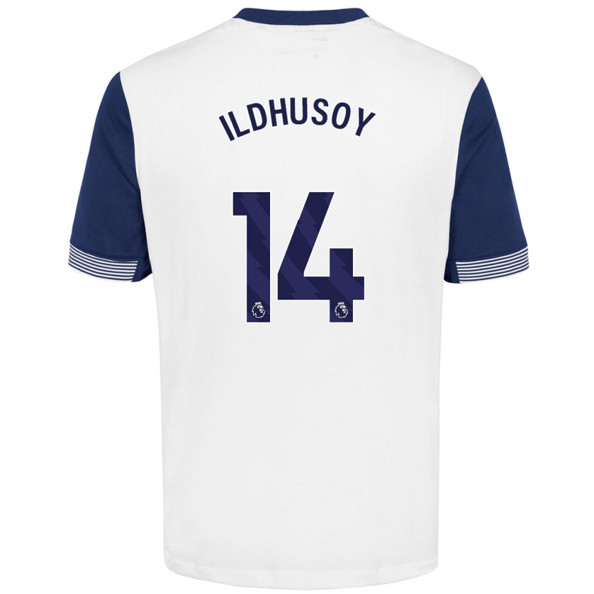 Kids Football Celin Bizet Ildhusøy #14 White Blue Home Jersey 2024/25 T-Shirt