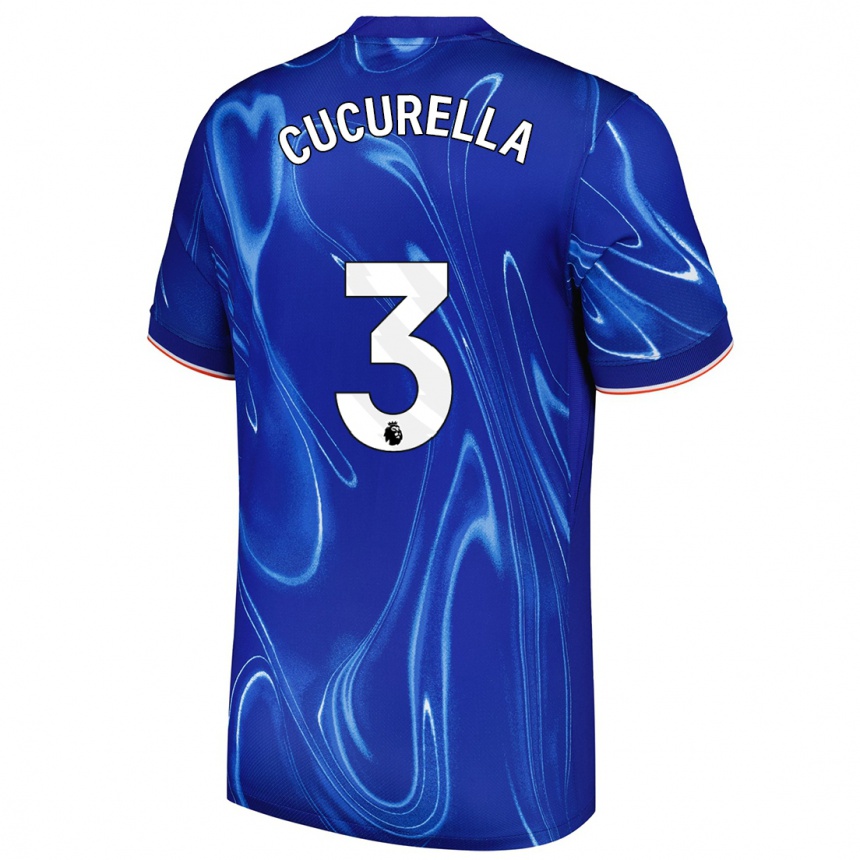 Kids Football Marc Cucurella #3 Blue White Home Jersey 2024/25 T-Shirt