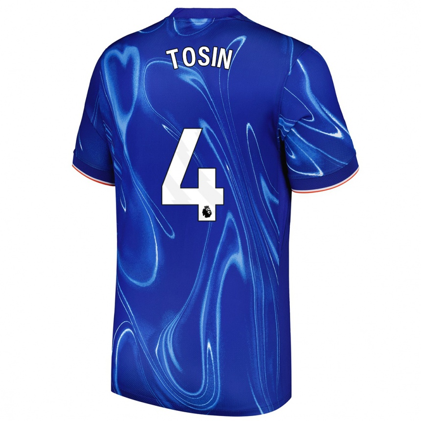 Kids Football Tosin Adarabioyo #4 Blue White Home Jersey 2024/25 T-Shirt