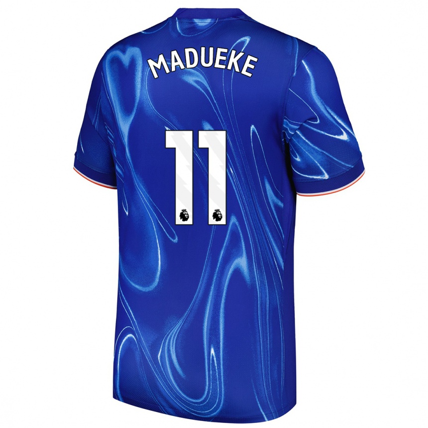 Kids Football Noni Madueke #11 Blue White Home Jersey 2024/25 T-Shirt