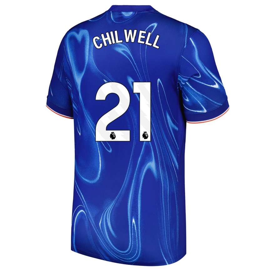 Kids Football Ben Chilwell #21 Blue White Home Jersey 2024/25 T-Shirt