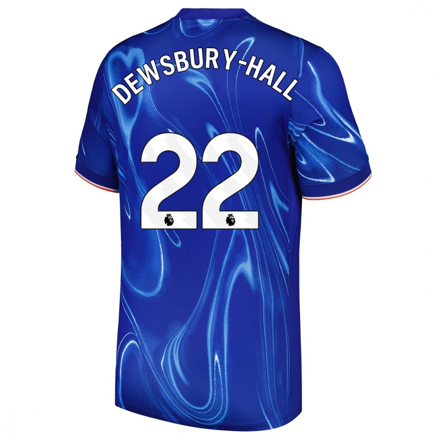 Kids Football Kiernan Dewsbury-Hall #22 Blue White Home Jersey 2024/25 T-Shirt