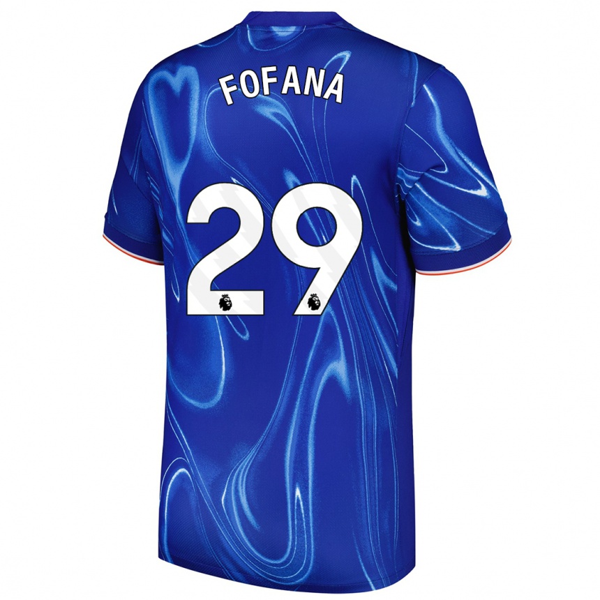 Kids Football Wesley Fofana #29 Blue White Home Jersey 2024/25 T-Shirt