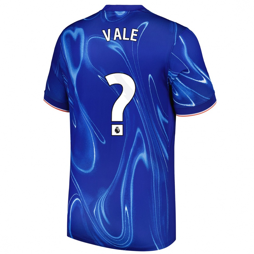 Kids Football Harvey Vale #0 Blue White Home Jersey 2024/25 T-Shirt