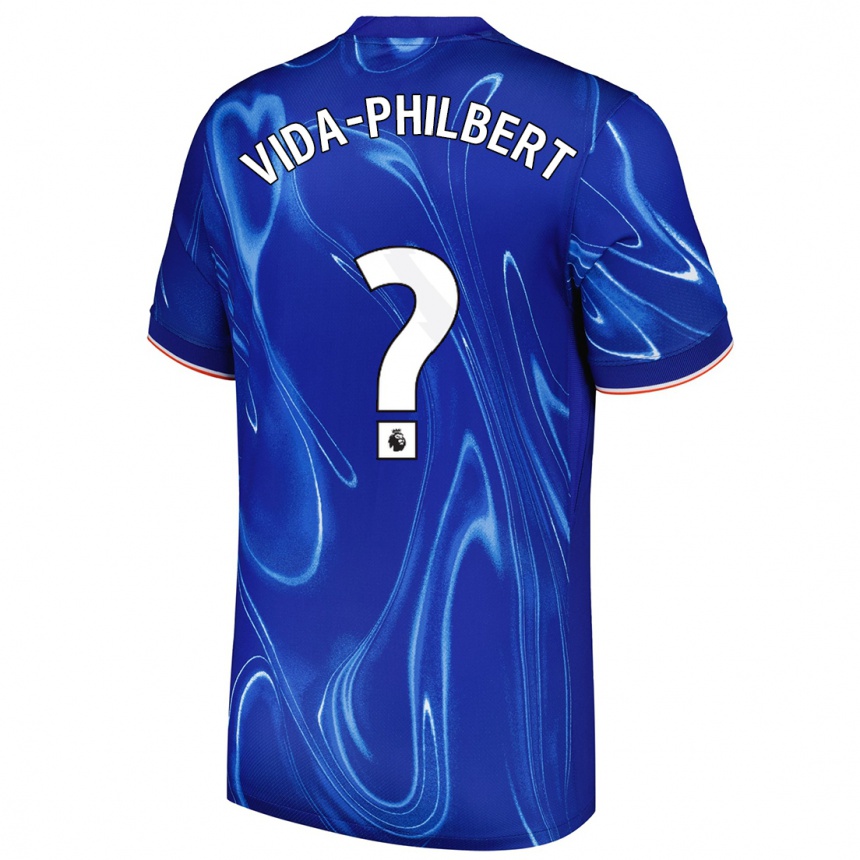 Kids Football Joel Vida-Philbert #0 Blue White Home Jersey 2024/25 T-Shirt