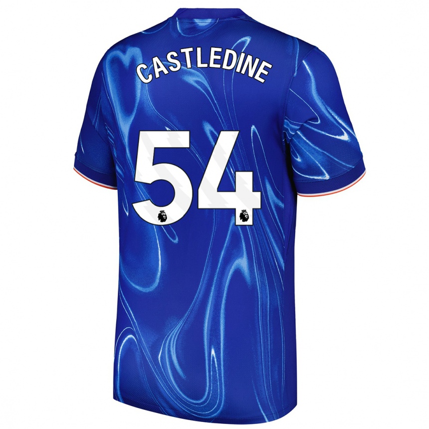 Kids Football Leo Castledine #54 Blue White Home Jersey 2024/25 T-Shirt