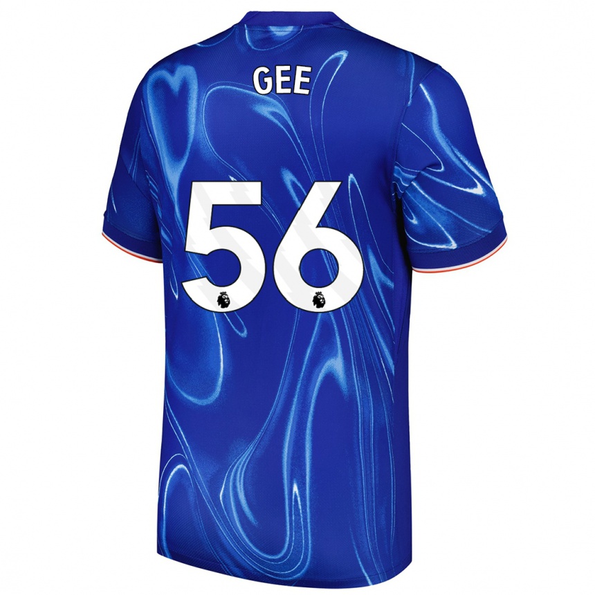 Kids Football Billy Gee #56 Blue White Home Jersey 2024/25 T-Shirt