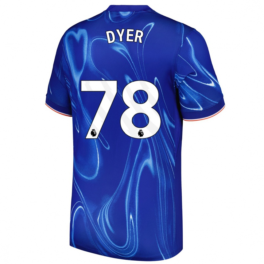 Kids Football Kiano Dyer #78 Blue White Home Jersey 2024/25 T-Shirt