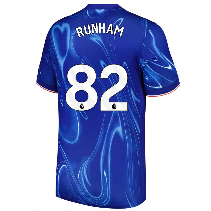 Kids Football Frankie Runham #82 Blue White Home Jersey 2024/25 T-Shirt