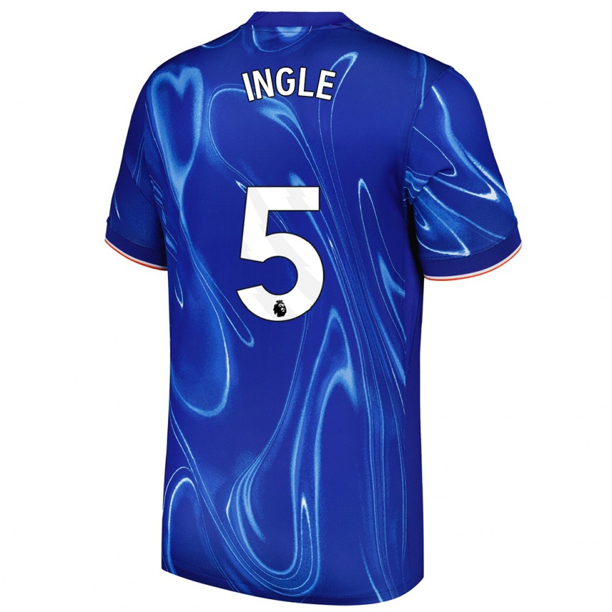 Kids Football Sophie Ingle #5 Blue White Home Jersey 2024/25 T-Shirt