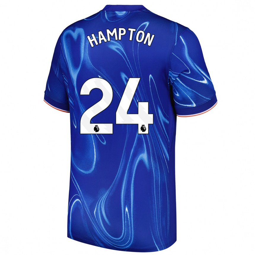 Kids Football Hannah Hampton #24 Blue White Home Jersey 2024/25 T-Shirt