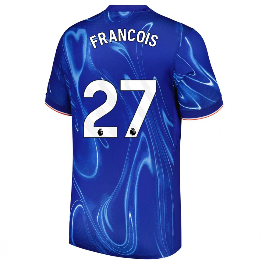 Kids Football Oriane Jean-François #27 Blue White Home Jersey 2024/25 T-Shirt