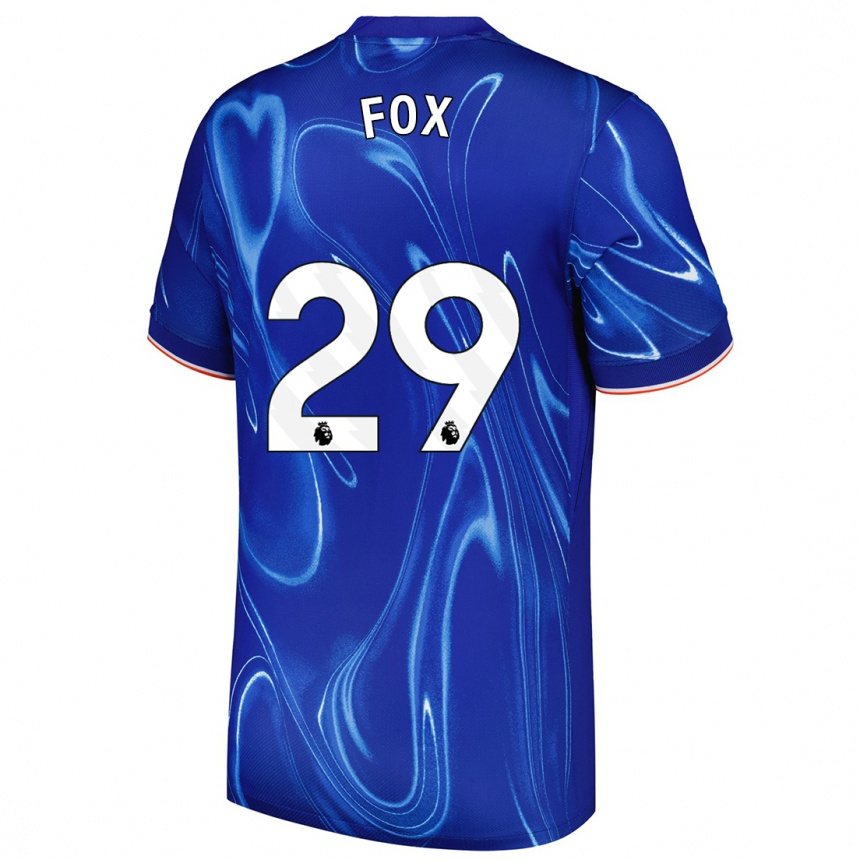 Kids Football Jorja Fox #29 Blue White Home Jersey 2024/25 T-Shirt