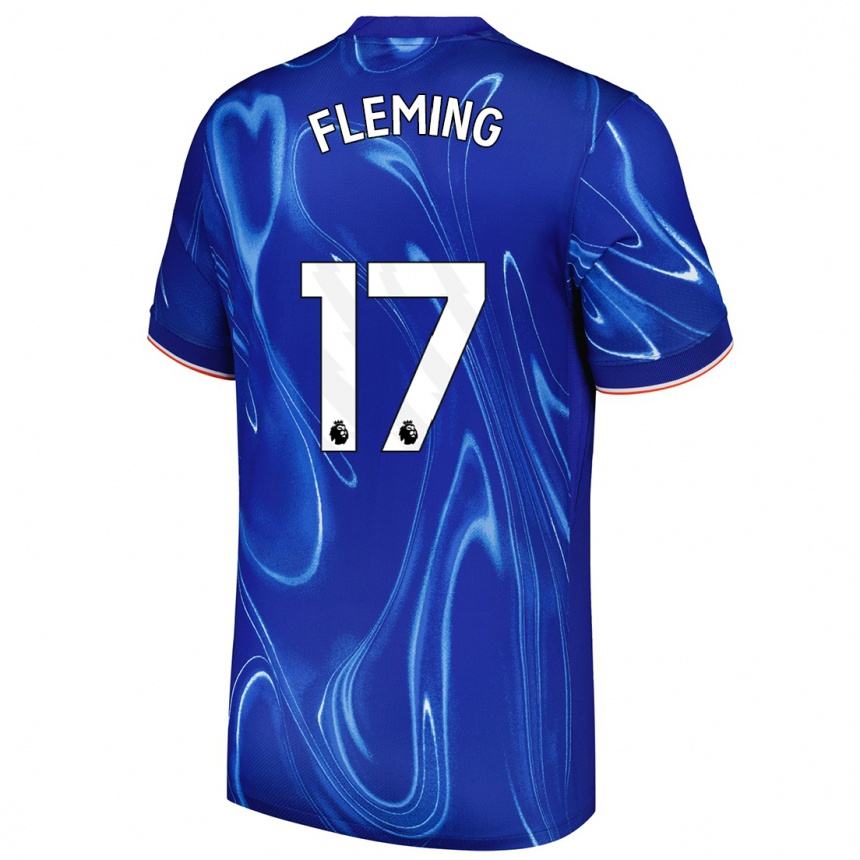 Kids Football Jessie Fleming #17 Blue White Home Jersey 2024/25 T-Shirt