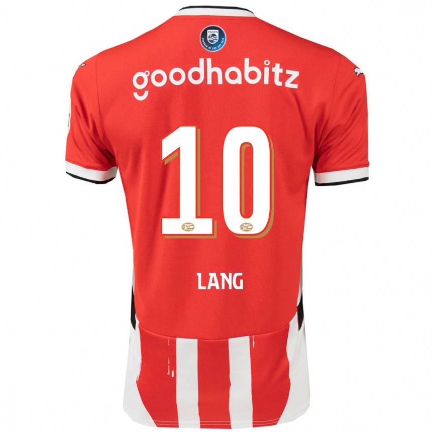 Kids Football Noa Lang #10 Red White Home Jersey 2024/25 T-Shirt