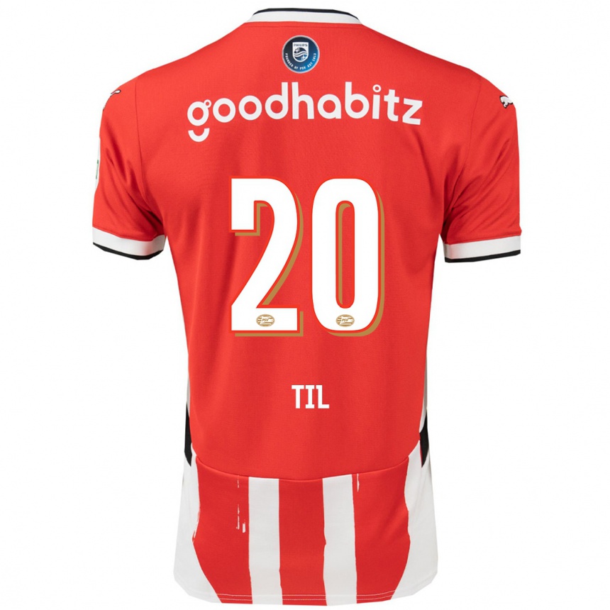 Kids Football Guus Til #20 Red White Home Jersey 2024/25 T-Shirt