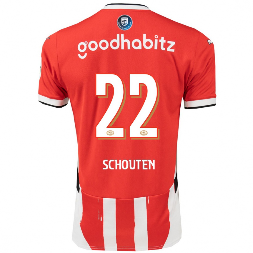 Kids Football Jerdy Schouten #22 Red White Home Jersey 2024/25 T-Shirt