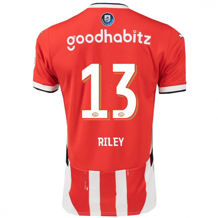 Kids Football Indiah-Paige Riley #13 Red White Home Jersey 2024/25 T-Shirt