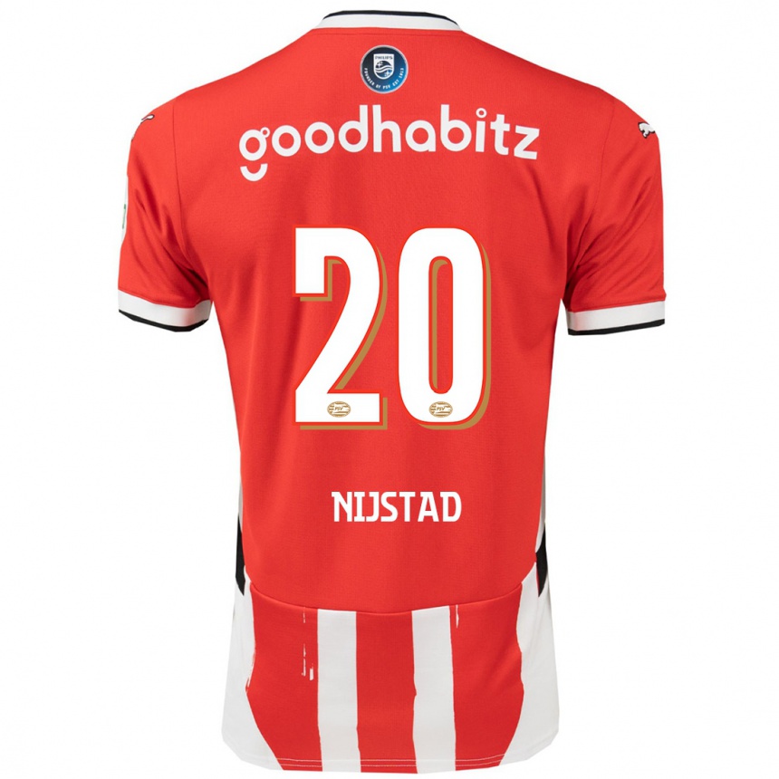 Kids Football Nina Nijstad #20 Red White Home Jersey 2024/25 T-Shirt