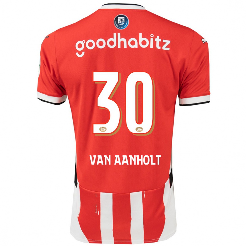 Kids Football Patrick Van Aanholt #30 Red White Home Jersey 2024/25 T-Shirt