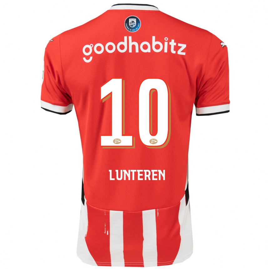 Kids Football Desiree Van Lunteren #10 Red White Home Jersey 2024/25 T-Shirt