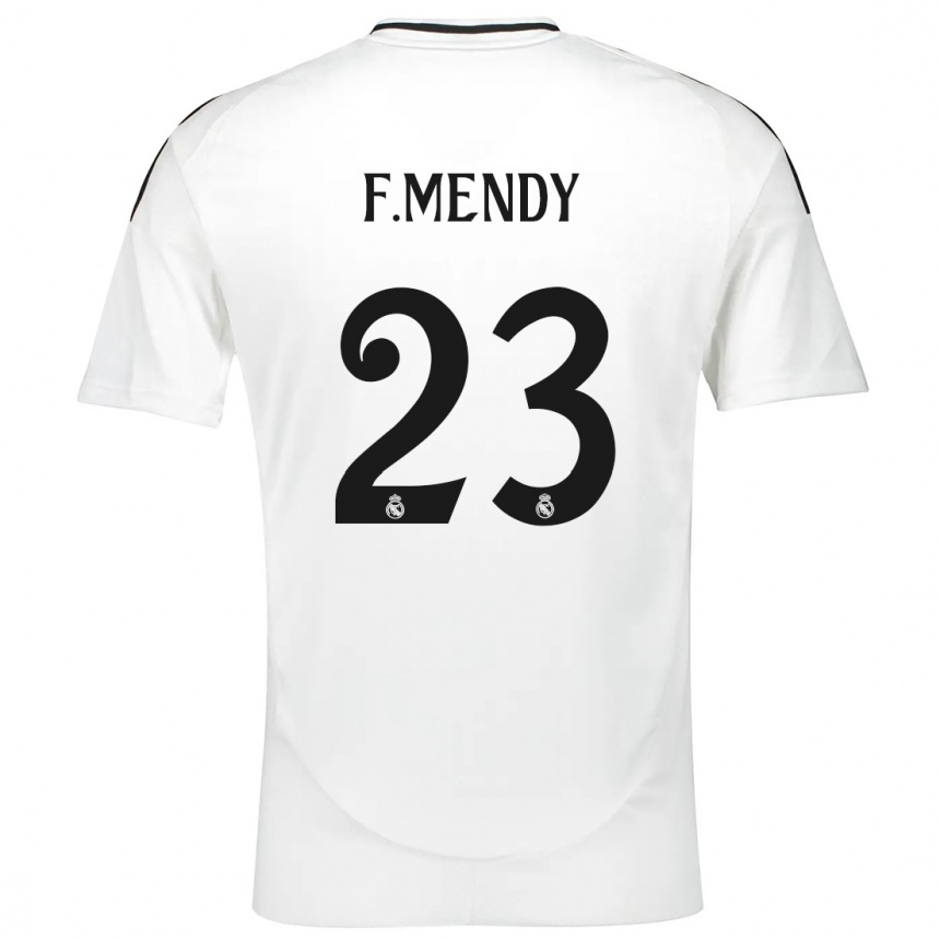 Kids Football Ferland Mendy #23 White Home Jersey 2024/25 T-Shirt