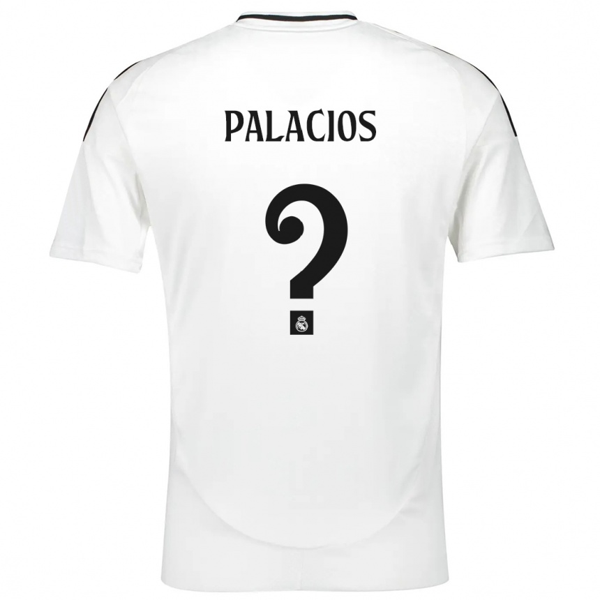 Kids Football Cesar Palacios #0 White Home Jersey 2024/25 T-Shirt