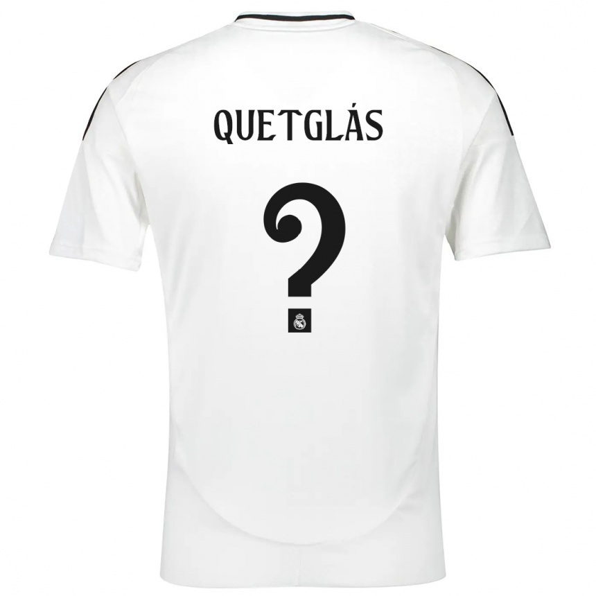 Kids Football Ferran Quetglás #0 White Home Jersey 2024/25 T-Shirt