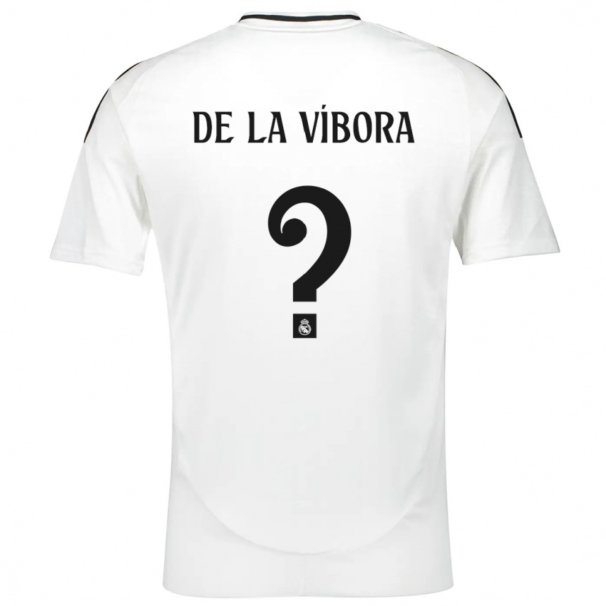 Kids Football David De La Víbora #0 White Home Jersey 2024/25 T-Shirt