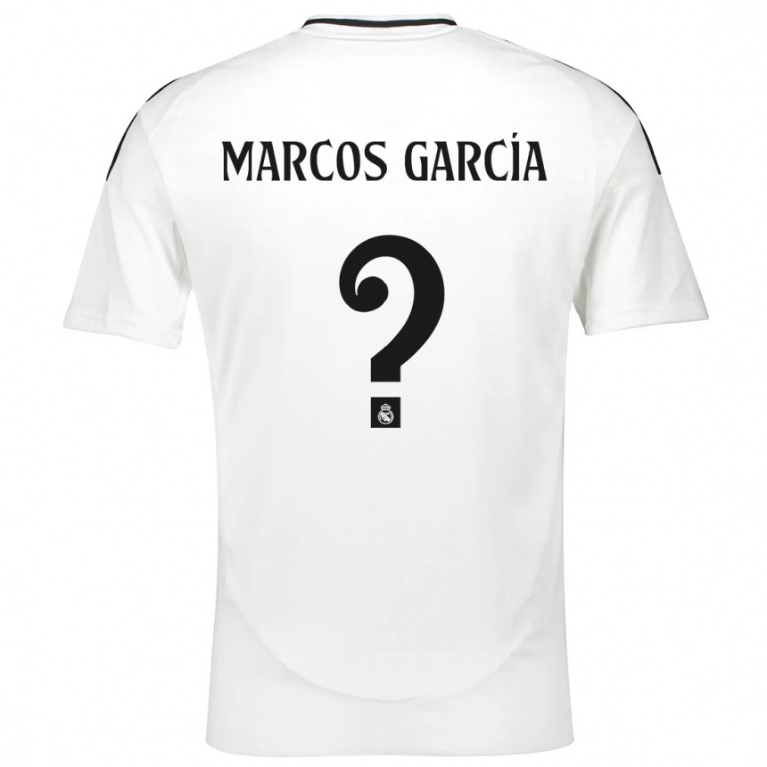 Kids Football Marcos García #0 White Home Jersey 2024/25 T-Shirt