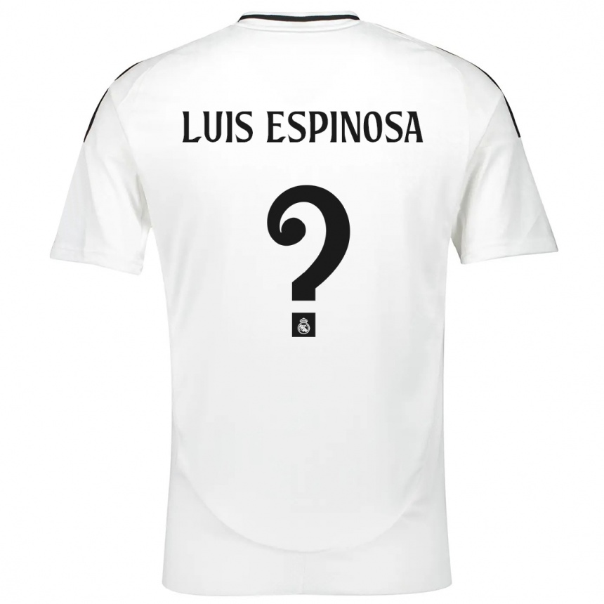 Kids Football José Luis Espinosa #0 White Home Jersey 2024/25 T-Shirt