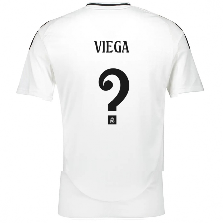 Kids Football Marcos Viega #0 White Home Jersey 2024/25 T-Shirt