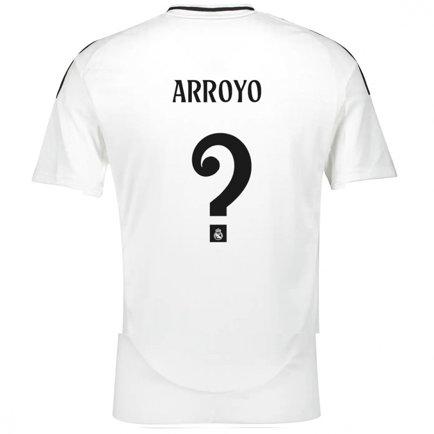 Kids Football Diego Arroyo #0 White Home Jersey 2024/25 T-Shirt