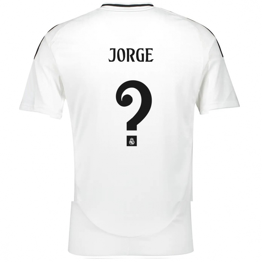 Kids Football Jorge García #0 White Home Jersey 2024/25 T-Shirt