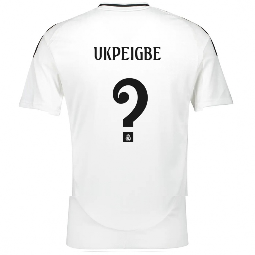 Kids Football Melvin Ukpeigbe #0 White Home Jersey 2024/25 T-Shirt