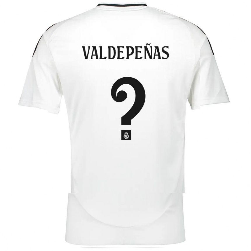 Kids Football Víctor Valdepeñas #0 White Home Jersey 2024/25 T-Shirt