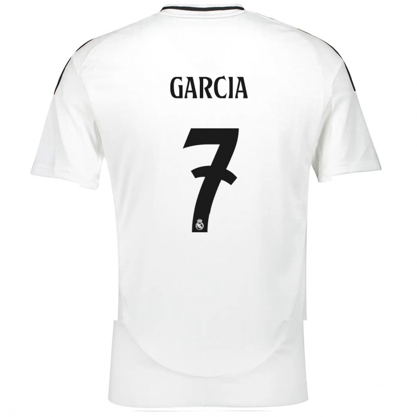 Kids Football Gonzalo Garcia #7 White Home Jersey 2024/25 T-Shirt