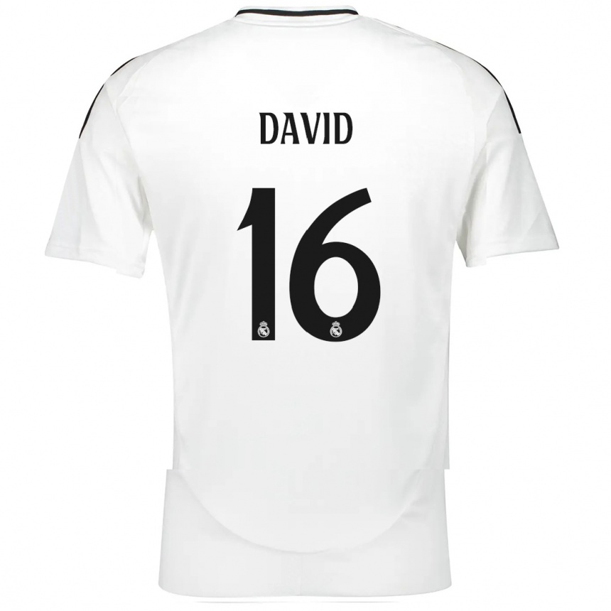 Kids Football Antonio David #16 White Home Jersey 2024/25 T-Shirt