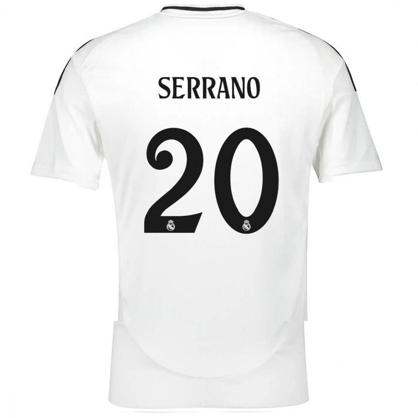 Kids Football Manu Serrano #20 White Home Jersey 2024/25 T-Shirt